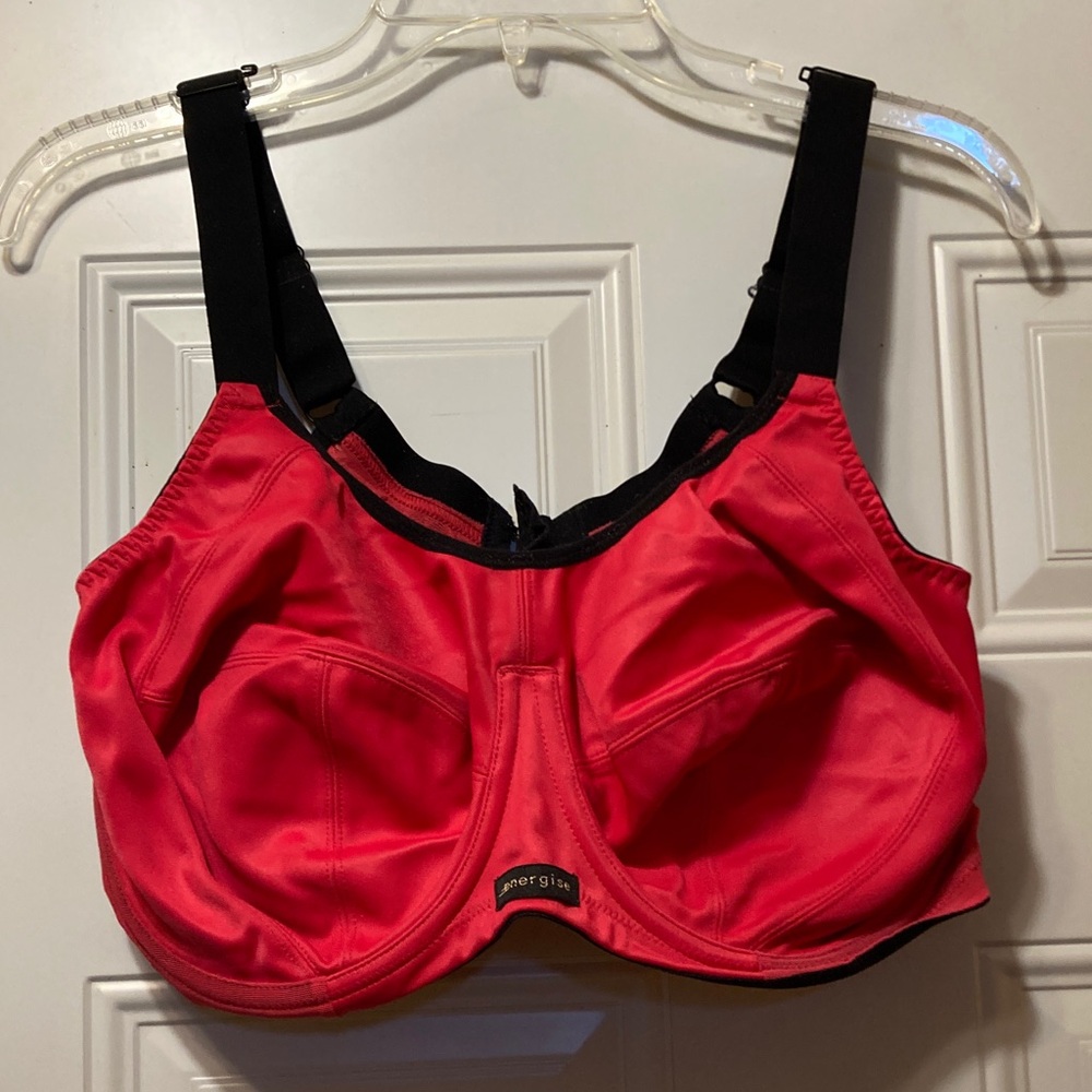 Elomi Red and Black Full-Figure Bra 38H